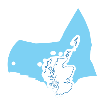 The exclusive economic zone, outside territorial sea, adjacent to Scotland