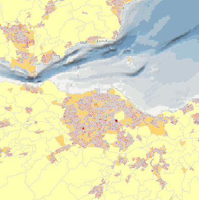 Human population - Census 2011 - density of usual residents but Output Areas © Scotland's Census