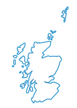 Illustrative map of the intertidal area around Scotland