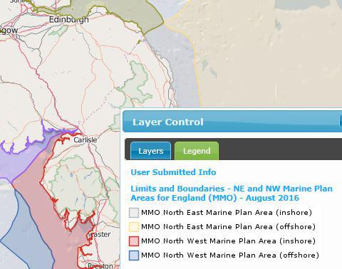 MMO Marine Plan Areas for England