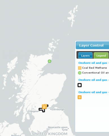 Onshore oil and gas layers © Scottish Government