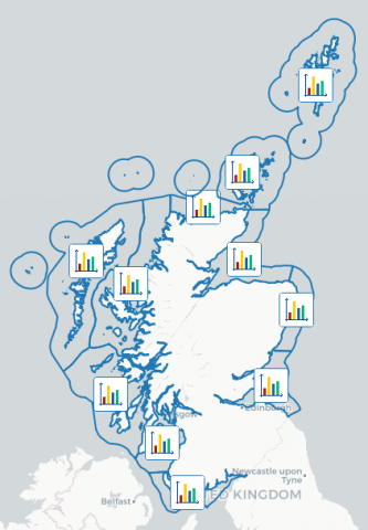 Scottish Ocean Climate Status Report maps on NMPi