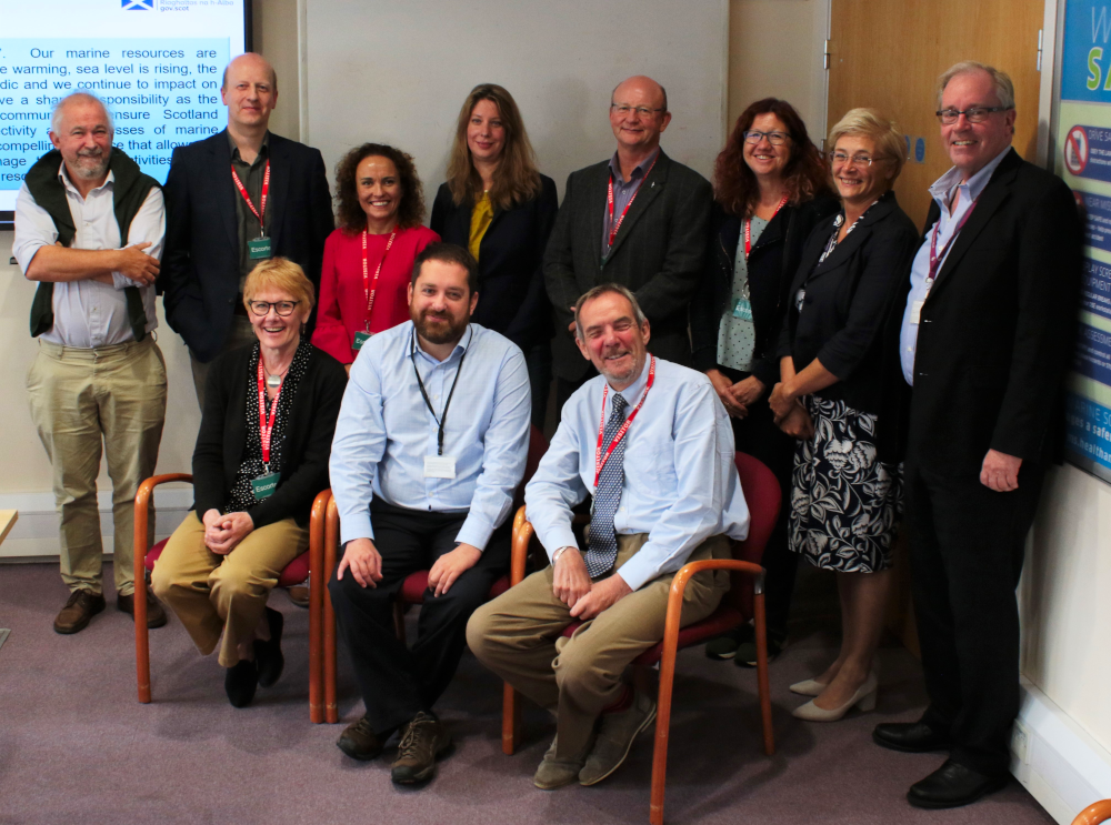 Members of the Scottish Marine Science Strategy Delivery Group at their inaugural meeting in 2019