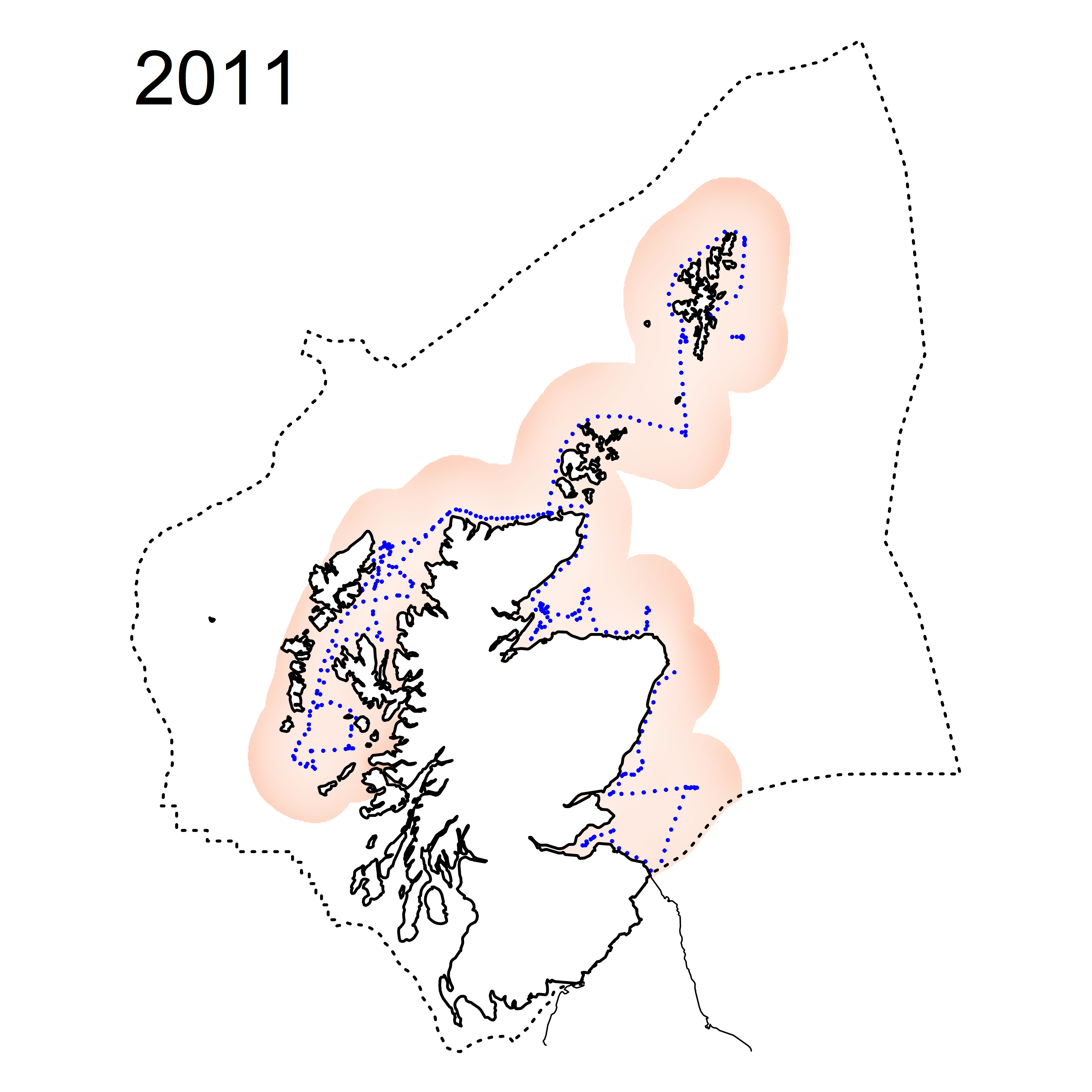 Figure m: Coefficient of variation (CV%) of the modelled data set for N/P ratio. With least accuracy found on the outer boundaries furthest from sampling position. 