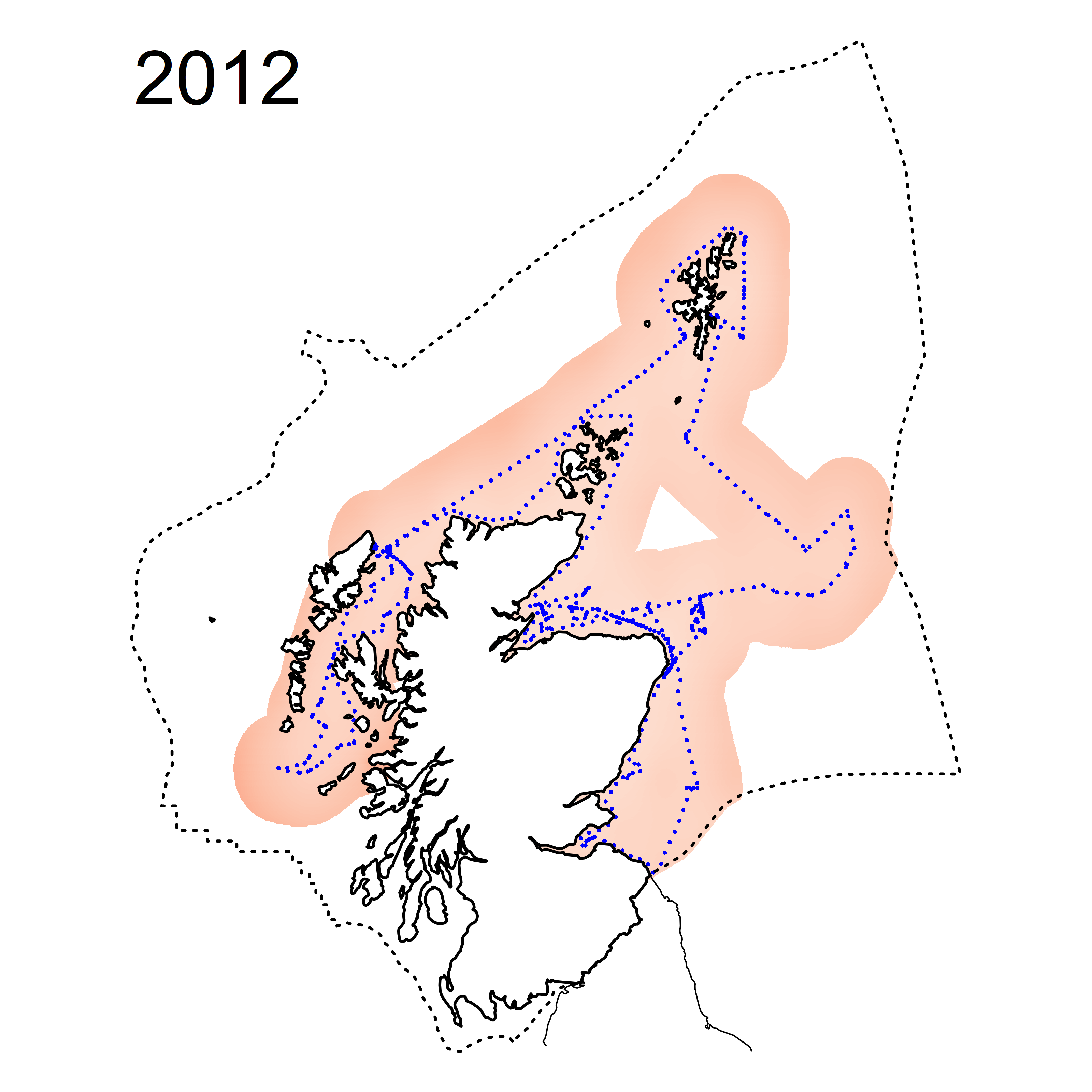 Figure m: Coefficient of variation (CV%) of the modelled data set for N/P ratio. With least accuracy found on the outer boundaries furthest from sampling position. 