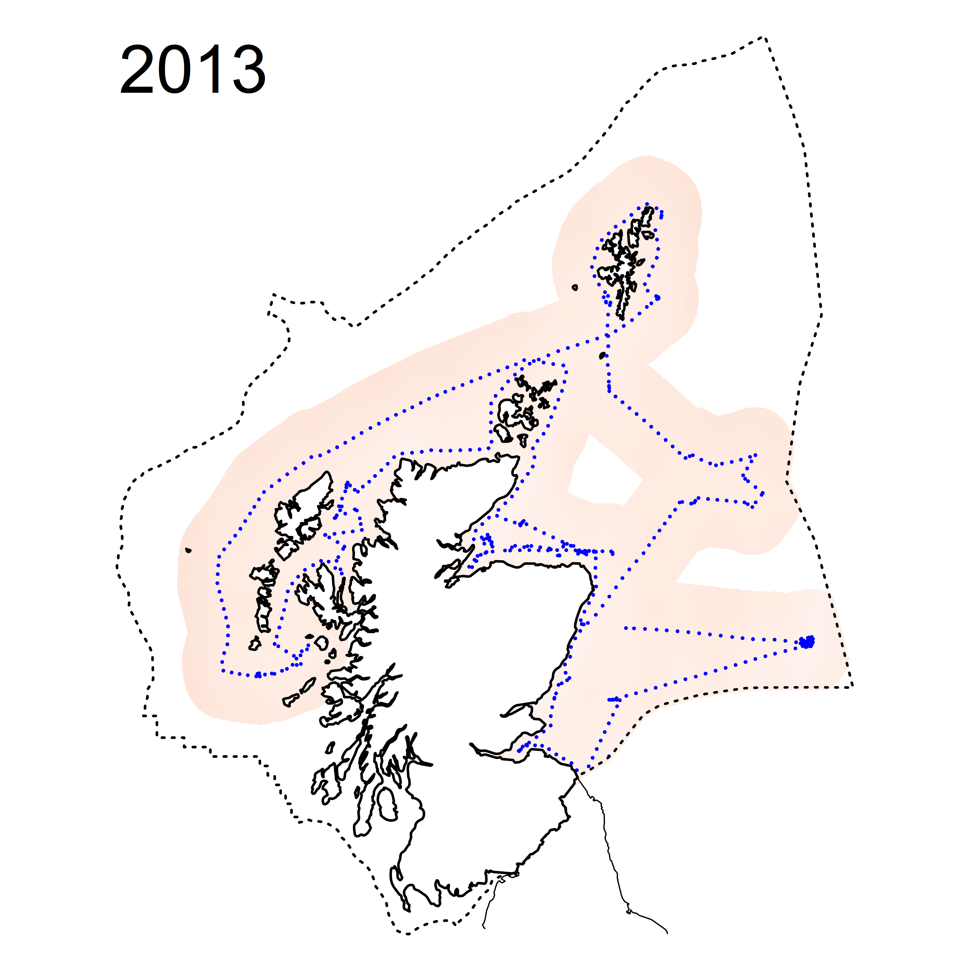 Figure m: Coefficient of variation (CV%) of the modelled data set for N/P ratio. With least accuracy found on the outer boundaries furthest from sampling position. 