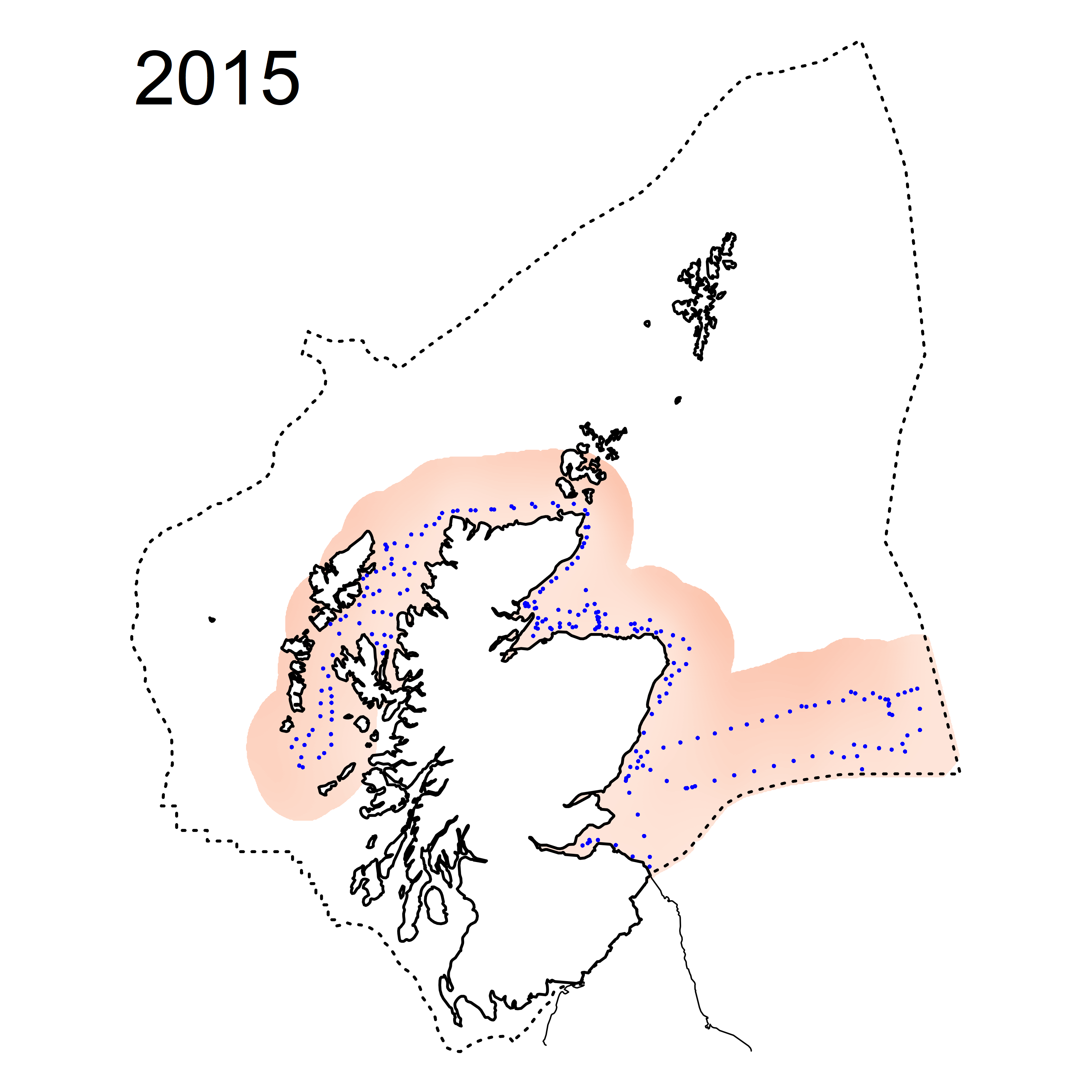 Figure m: Coefficient of variation (CV%) of the modelled data set for N/P ratio. With least accuracy found on the outer boundaries furthest from sampling position. 