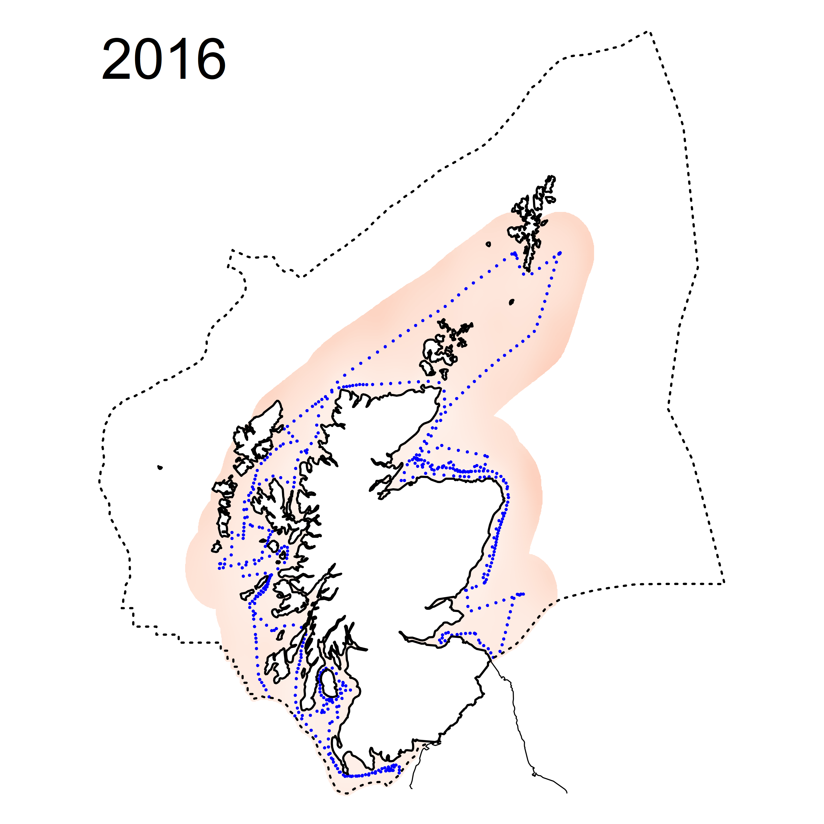 Figure m: Coefficient of variation (CV%) of the modelled data set for N/P ratio. With least accuracy found on the outer boundaries furthest from sampling position. 