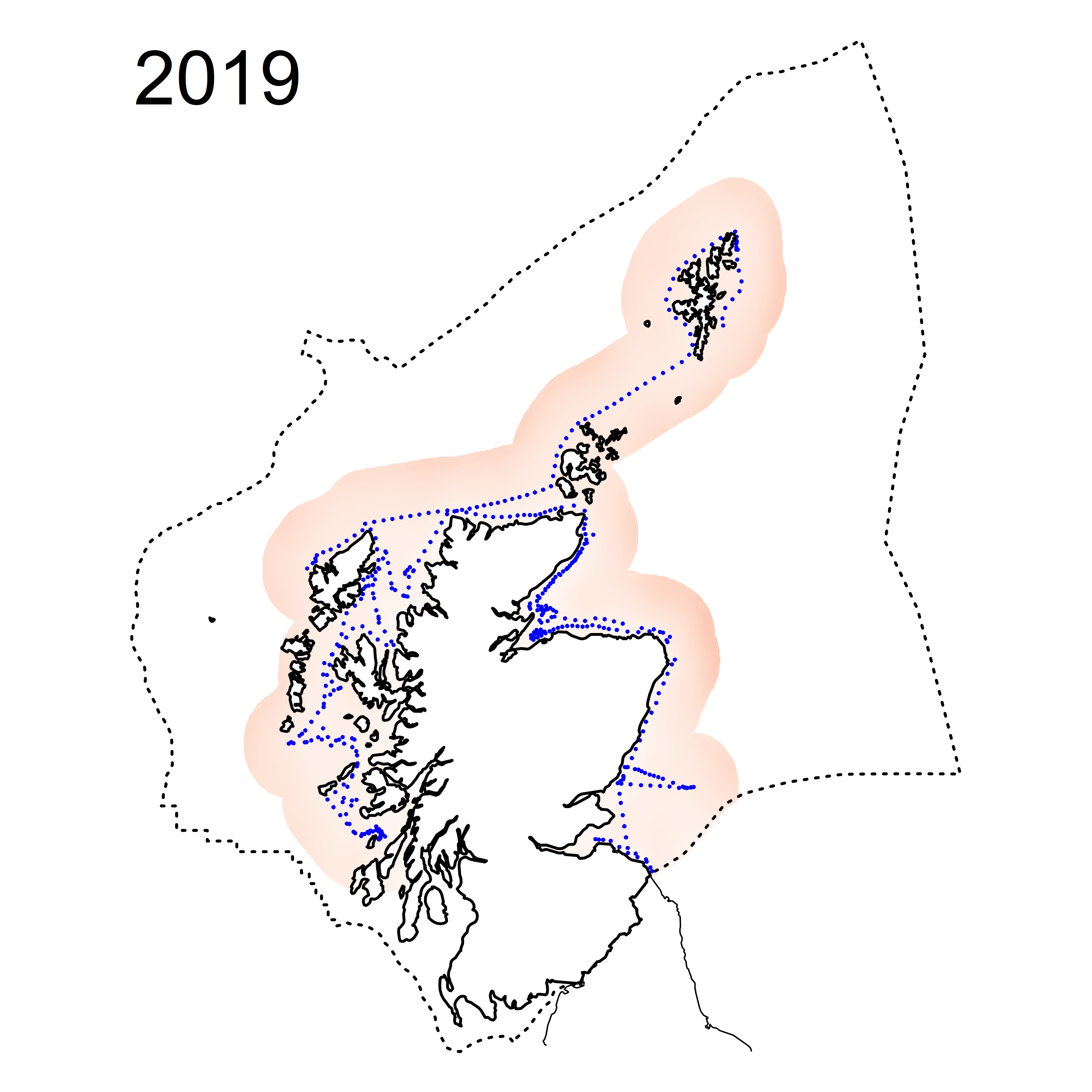 Figure m: Coefficient of variation (CV%) of the modelled data set for N/P ratio. With least accuracy found on the outer boundaries furthest from sampling position. 