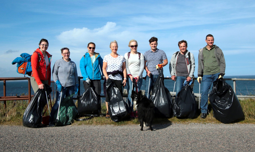 Figure 5:  Litter picking of the coastal zone is undertaken by many people. © Colin Moffat.