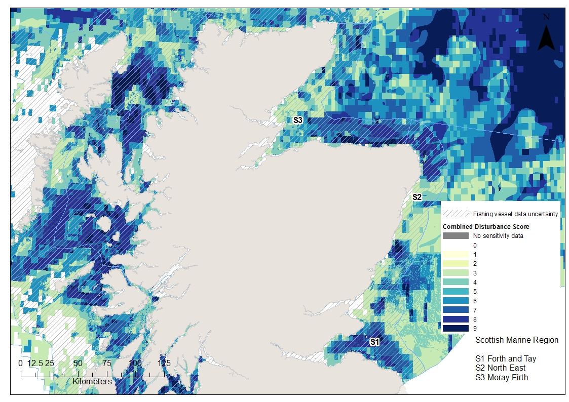 All Scotland combined disturbance from both surface and subsurface abrasion 