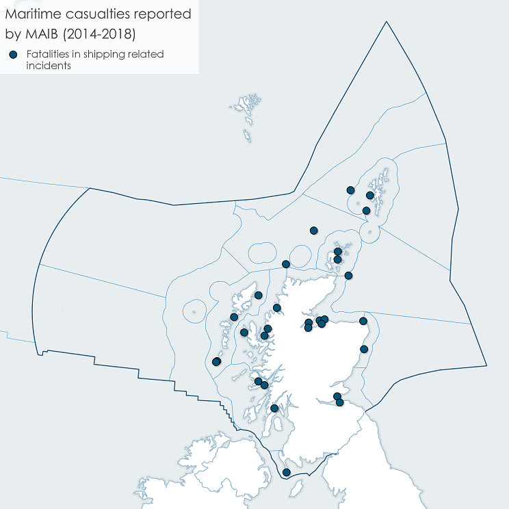 Fatalities as a result of incidents in Scottish waters 2014-2018