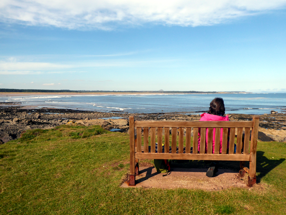 Inspiring views and fresh air: essential for well-being. Belhaven Bay, East Lothian. © Martyn Cox, Marine Scotland