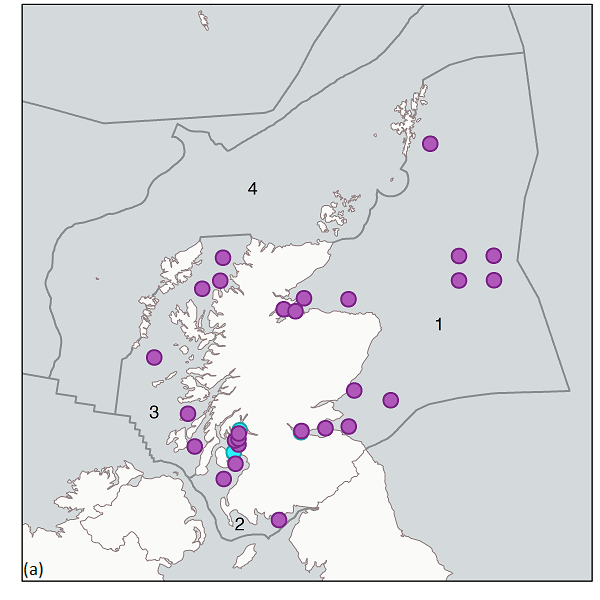 Figure 2a: Monitoring stations used to assess CB concentrations in sediment