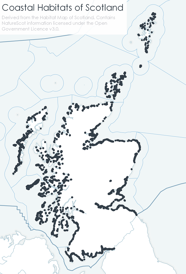 Location of Scotland's coastal habitats