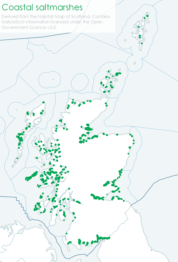 Location of Scotland's saltmarshes
