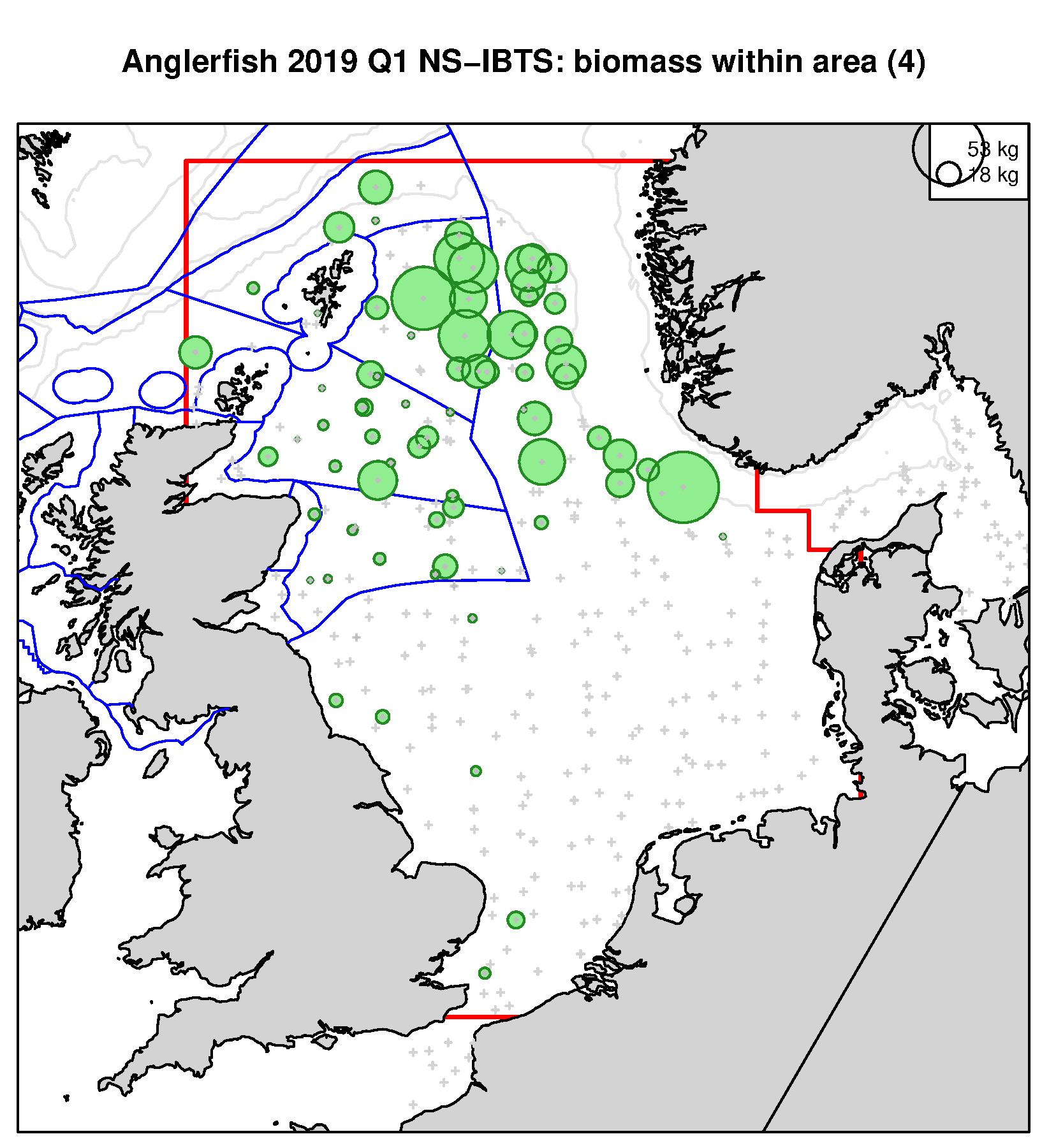 Monkfish 2019 Q1 NS-IBTS: biomass within area (4)