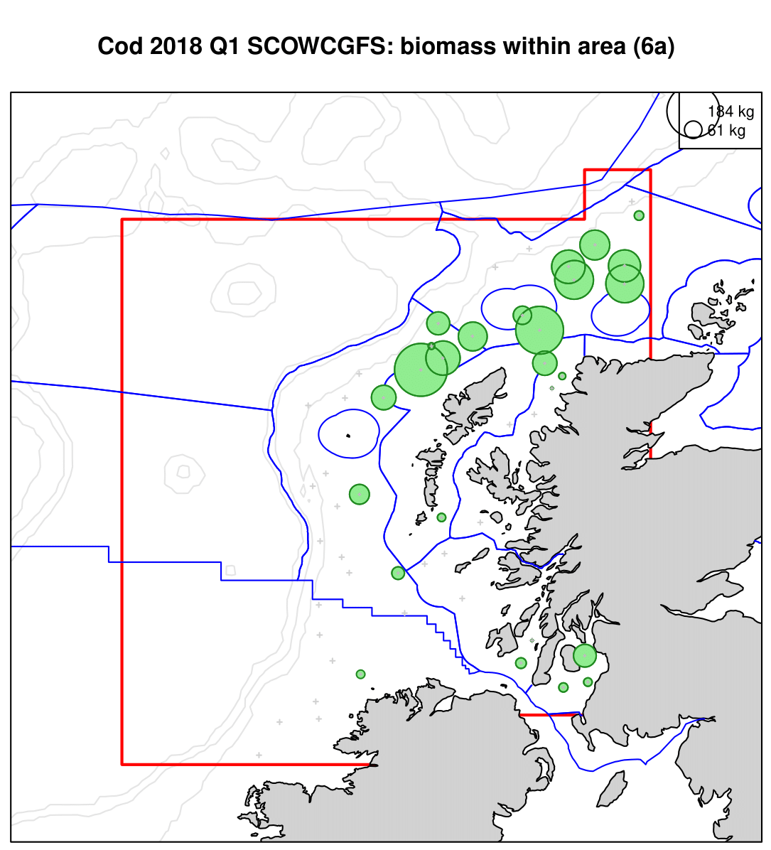 Cod 2018 Q1 SCOWCGFS: biomass within area (6a)