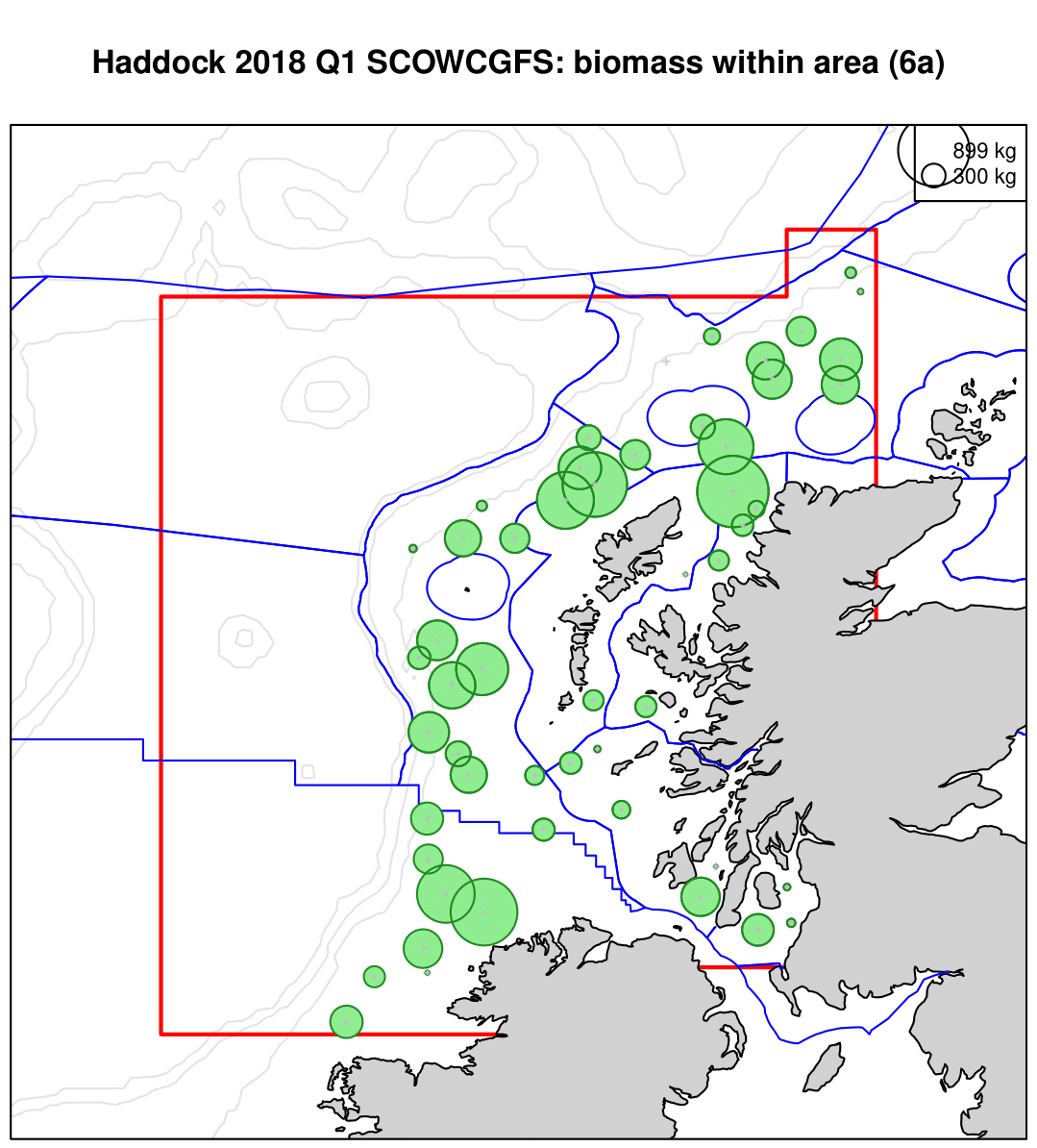 Haddock 2018 Q1 SCOWCGFS: biomass within area (6a)