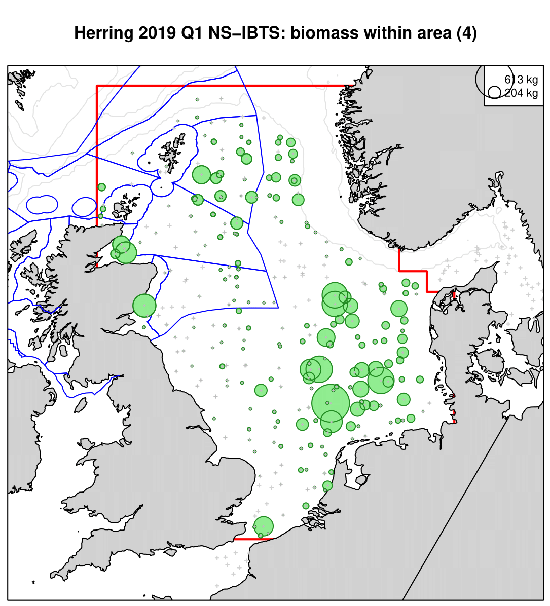 Herring 2019 Q1 NS-IBTS: biomass within area (4)