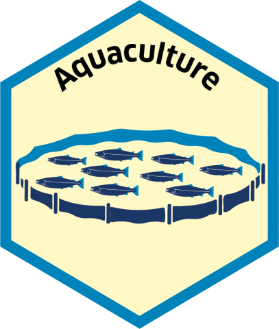 Blue economy sector hexagon aquaculture